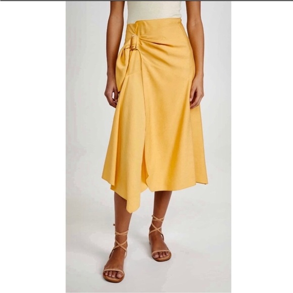 Vince Asymmetrical Yellow Skirt - Picture 4 of 7